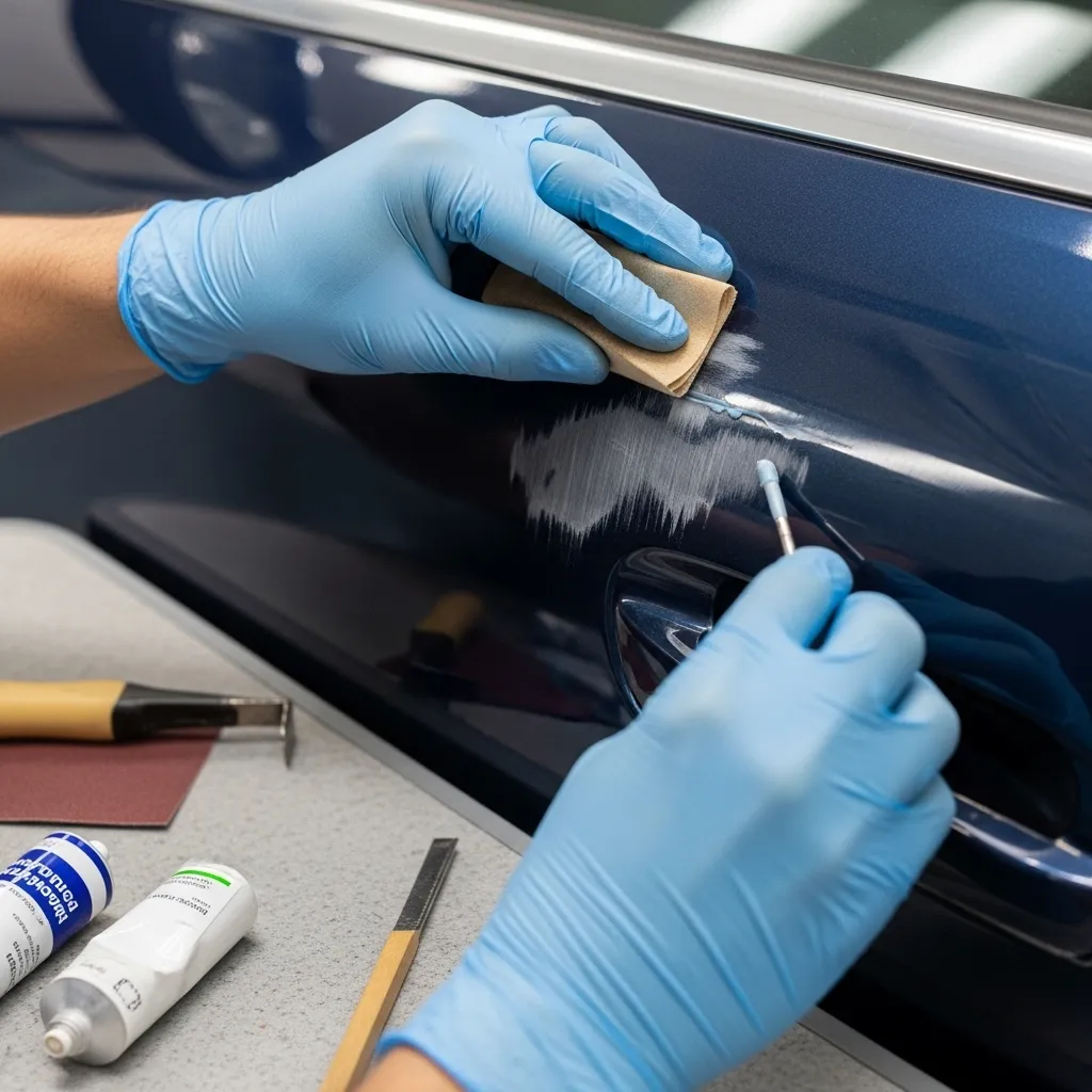 Car scratch repair in Sharjah process